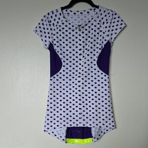 lululemon athletica Purple Polka Dot Short Sleeve Tee